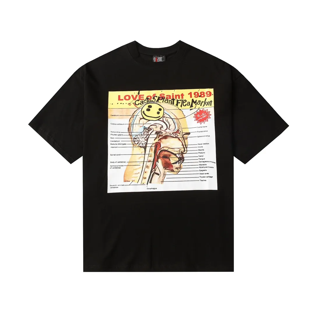Saint Michael series trendy T craft letter drawing round neck short sleeves Style number: D3192P116 Color: black Size: S M L XL